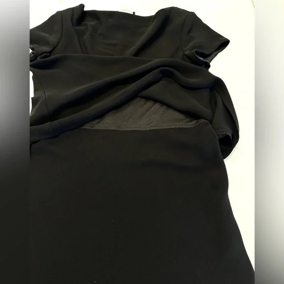 S.L. Fashions Black Evening Drape Neck Dress Size 12 - Picture 7 of 7